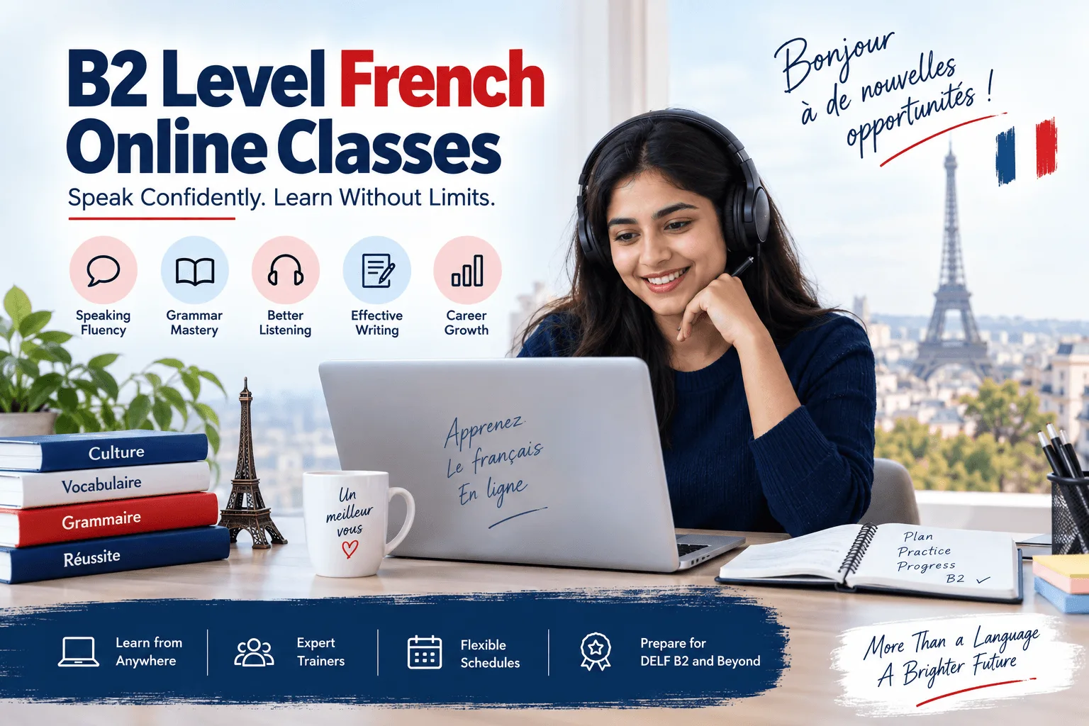 B2 French Online Classes: Learn Advanced French