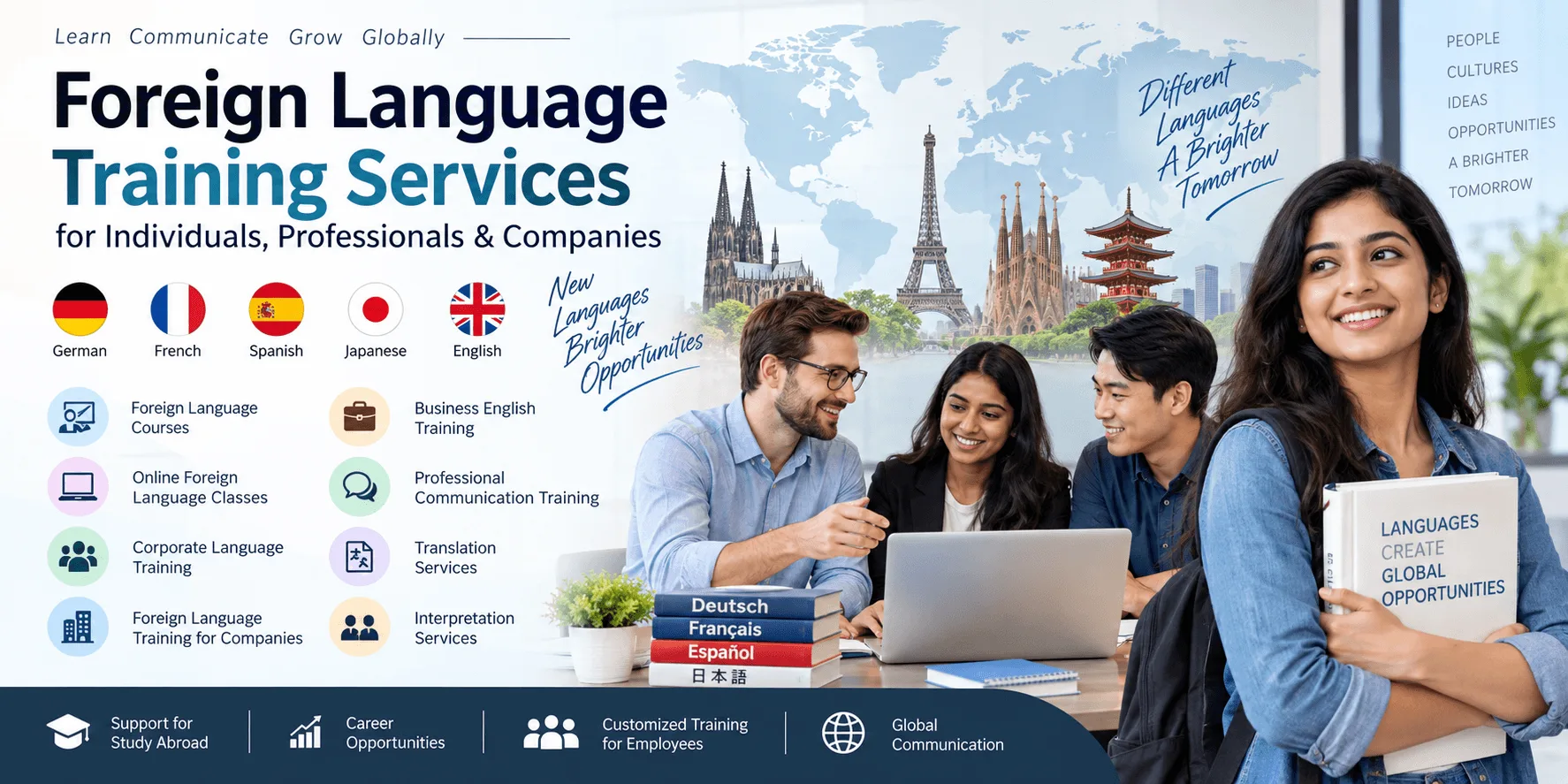 Foreign Language Training Services for Individuals, Professionals & Companies