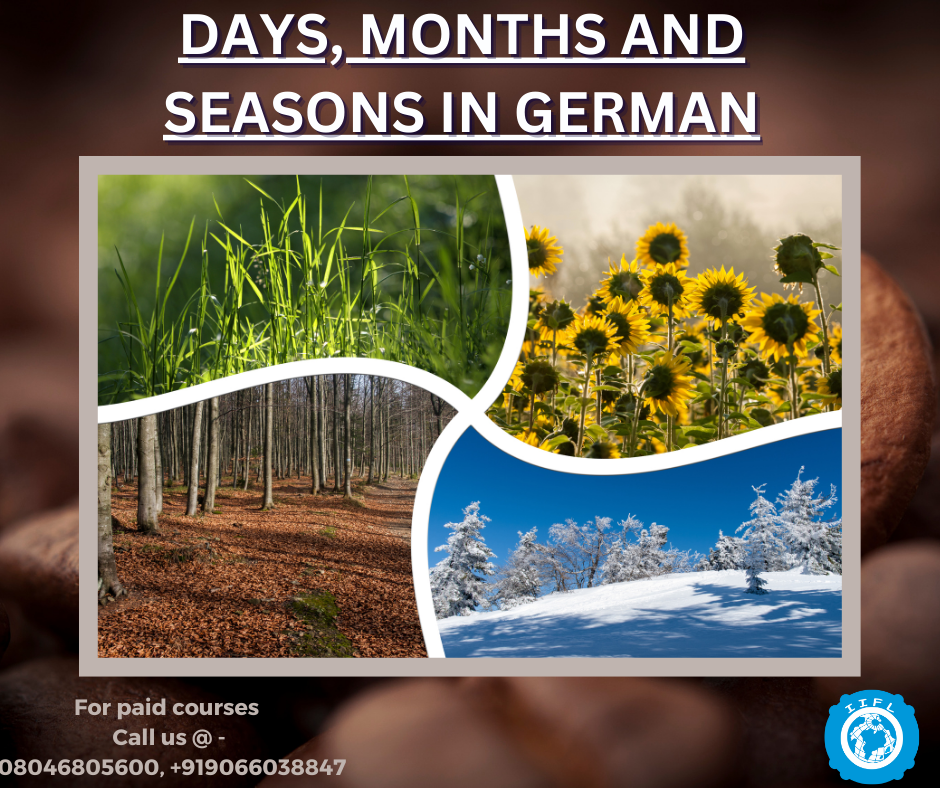 You are currently viewing Days, months, seasons in German