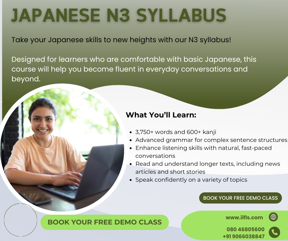 Japanese N3 Syllabus